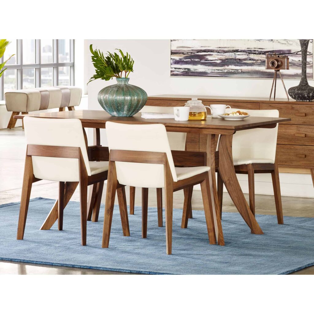 Florence Rectangular Dining Table Small Walnut - Image 5