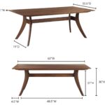 Florence Rectangular Dining Table Small Walnut BC-1001-03 BC 1001 03 70