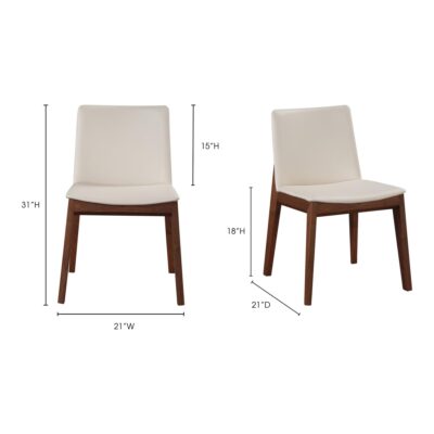 Deco Dining Chair White Pvc (Set of 2) BC-1016-05 BC 1016 05 70