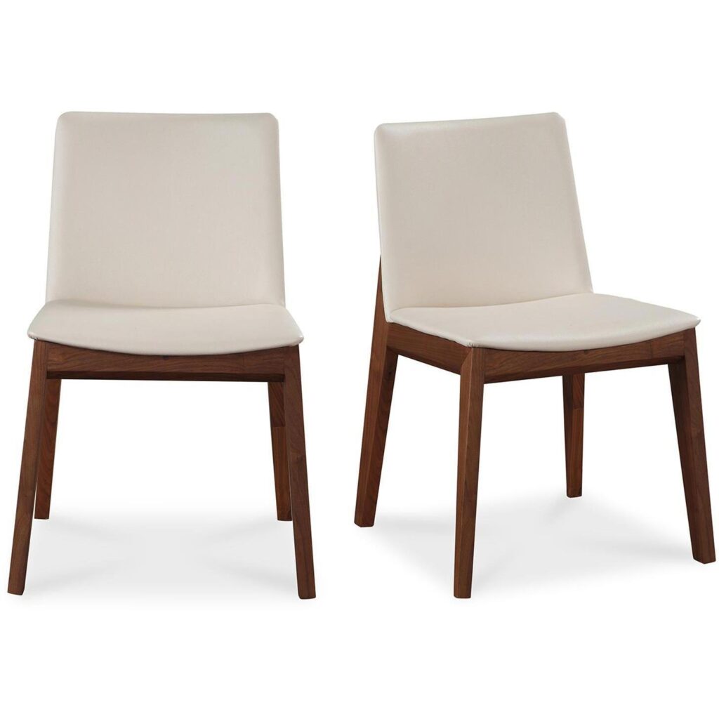 Deco Dining Chair White Pvc (Set of 2)