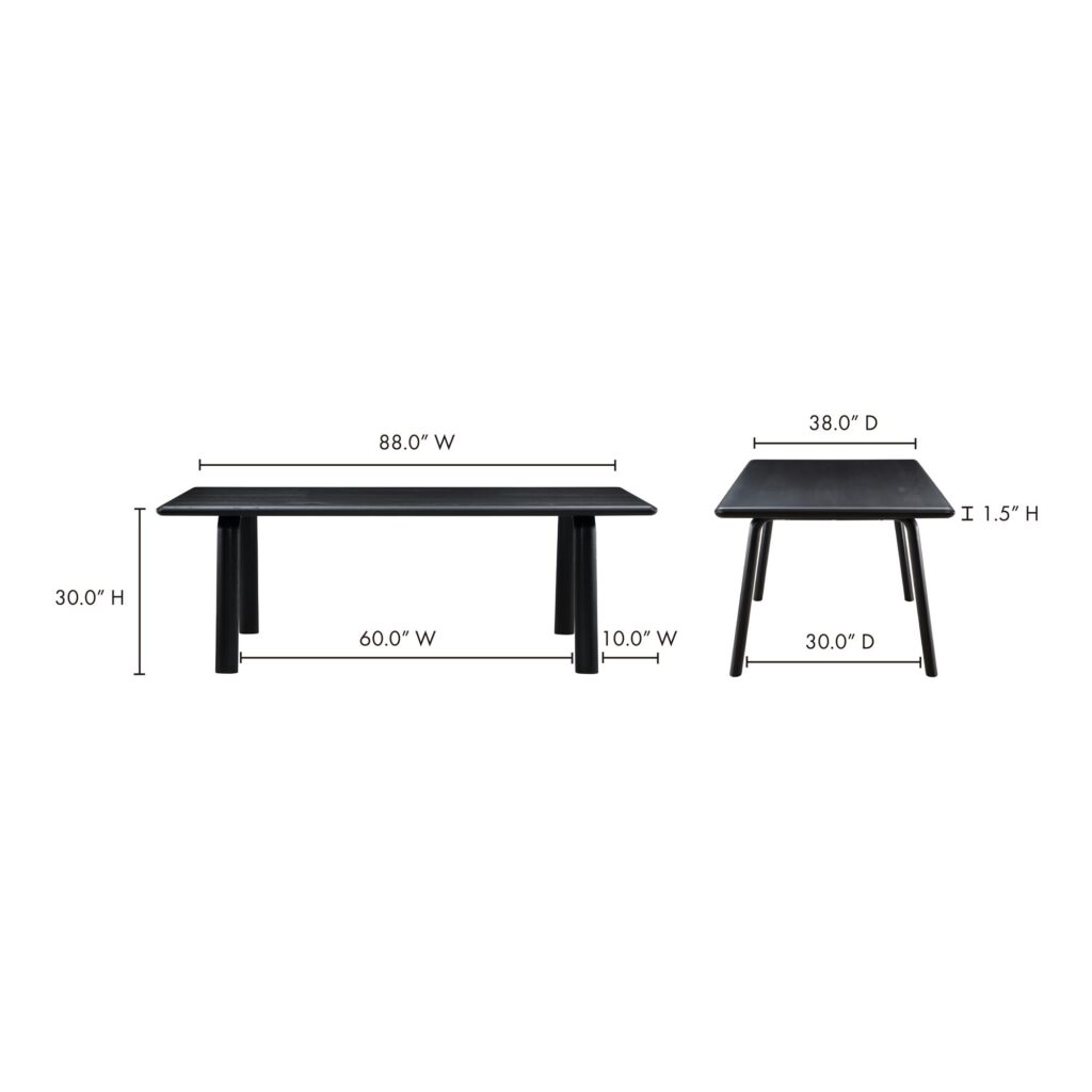 Malibu Dining Table Black Ash - Image 7