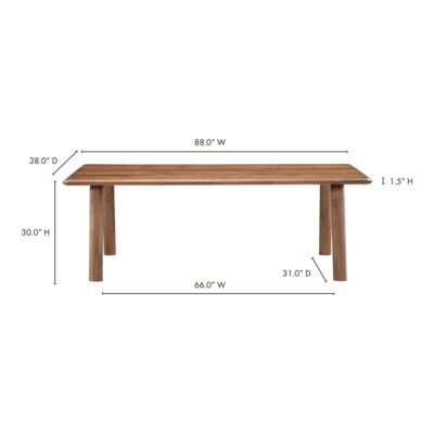 Malibu Dining Table Walnut BC-1046-03 BC 1046 03 70