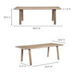 Malibu Dining Table White Oak 19 Malibu Dining Table White Oak BC-1046-18 BC 1046 18 70