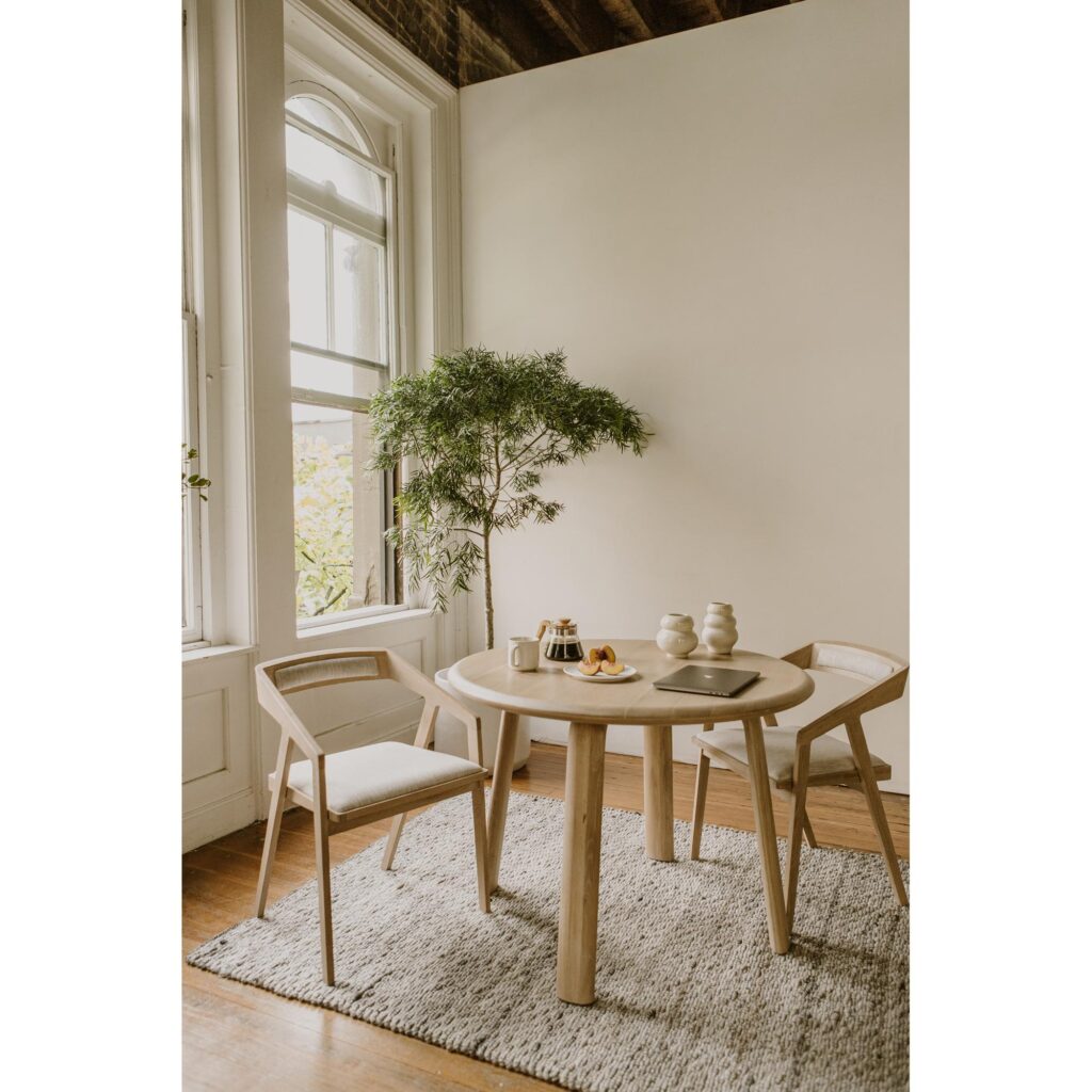 Malibu Round Dining Table White Oak - Image 6