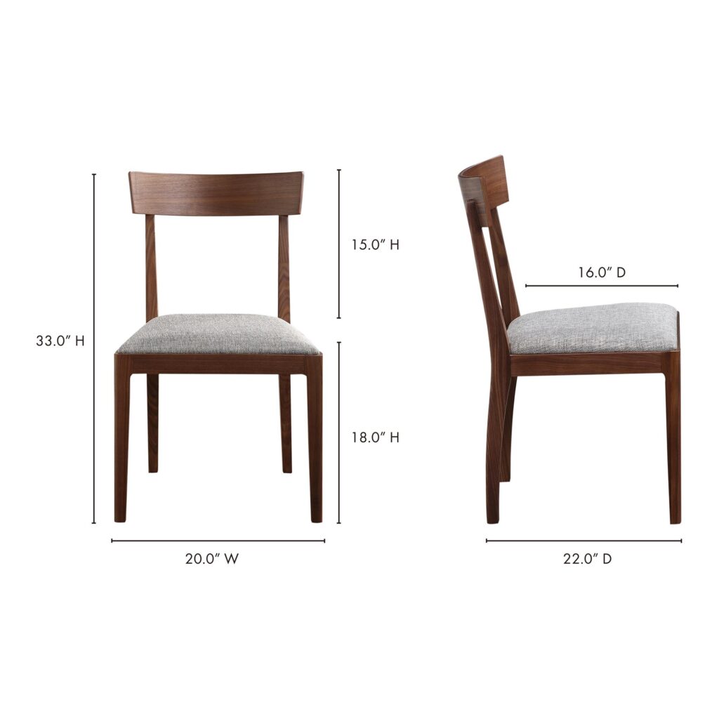 Leone Dining Chair Walnut (Set of 2) - Image 11