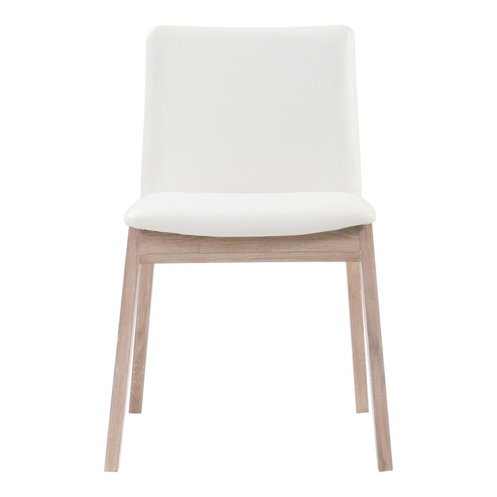 Deco Oak Dining Chair White Pvc (Set of 2) - Image 4