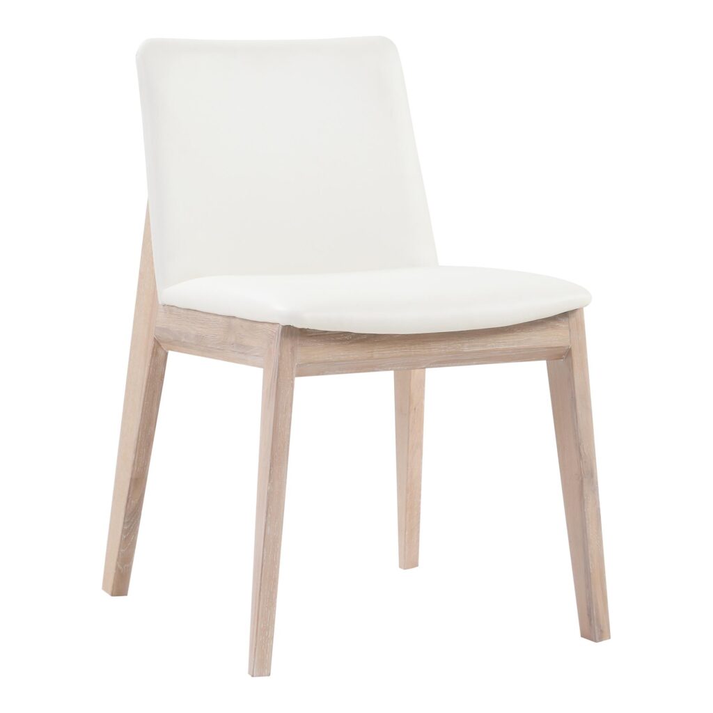 Deco Oak Dining Chair White Pvc (Set of 2) - Image 5