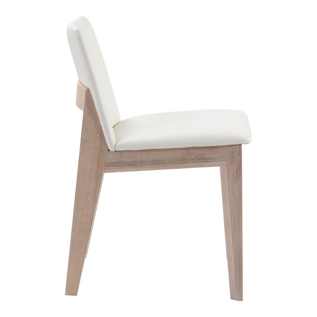 Deco Oak Dining Chair White Pvc (Set of 2) - Image 6