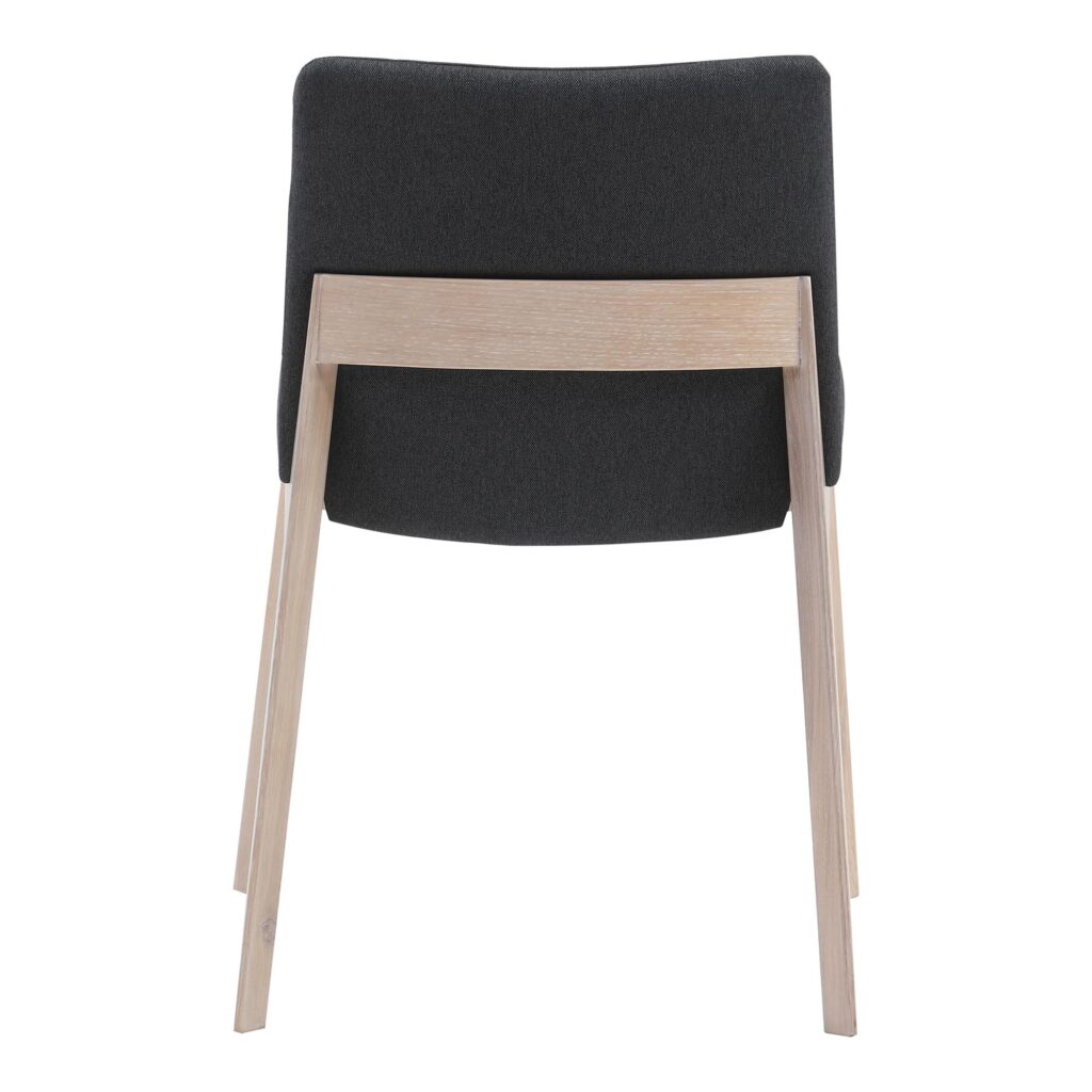 Deco Oak Dining Chair Dark Grey (Set of 2) - Image 7