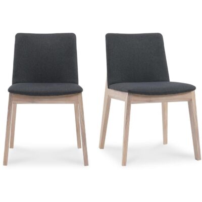 Deco Oak Dining Chair Dark Grey (Set of 2) BC-1086-25 BC 1086 25 81