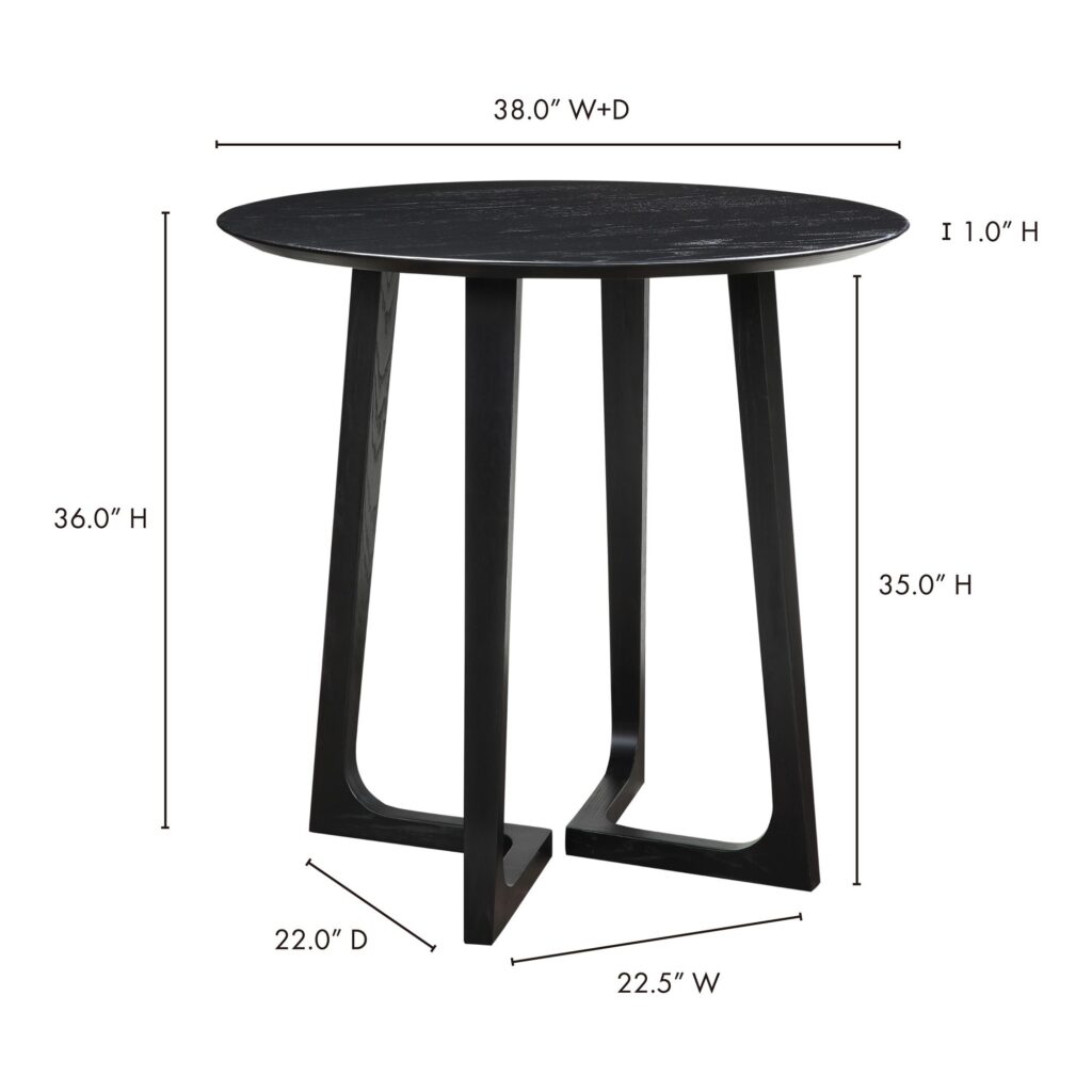 Godenza Counter Table Black Ash - Image 9