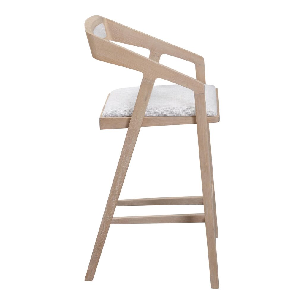 Padma Oak Counter Stool Light Grey - Image 3