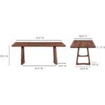 Silas Dining Table Walnut Brown BC-1097-24-0 BC 1097 24 70