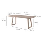 Silas Dining Table Oak 17 Silas Dining Table Oak BC-1098-18-0 BC 1098 18 70