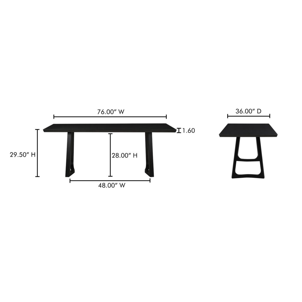 Silas Dining Table Black Ash - Image 8