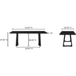 Silas Dining Table Black Ash BC-1099-02-0 BC 1099 02 0 70