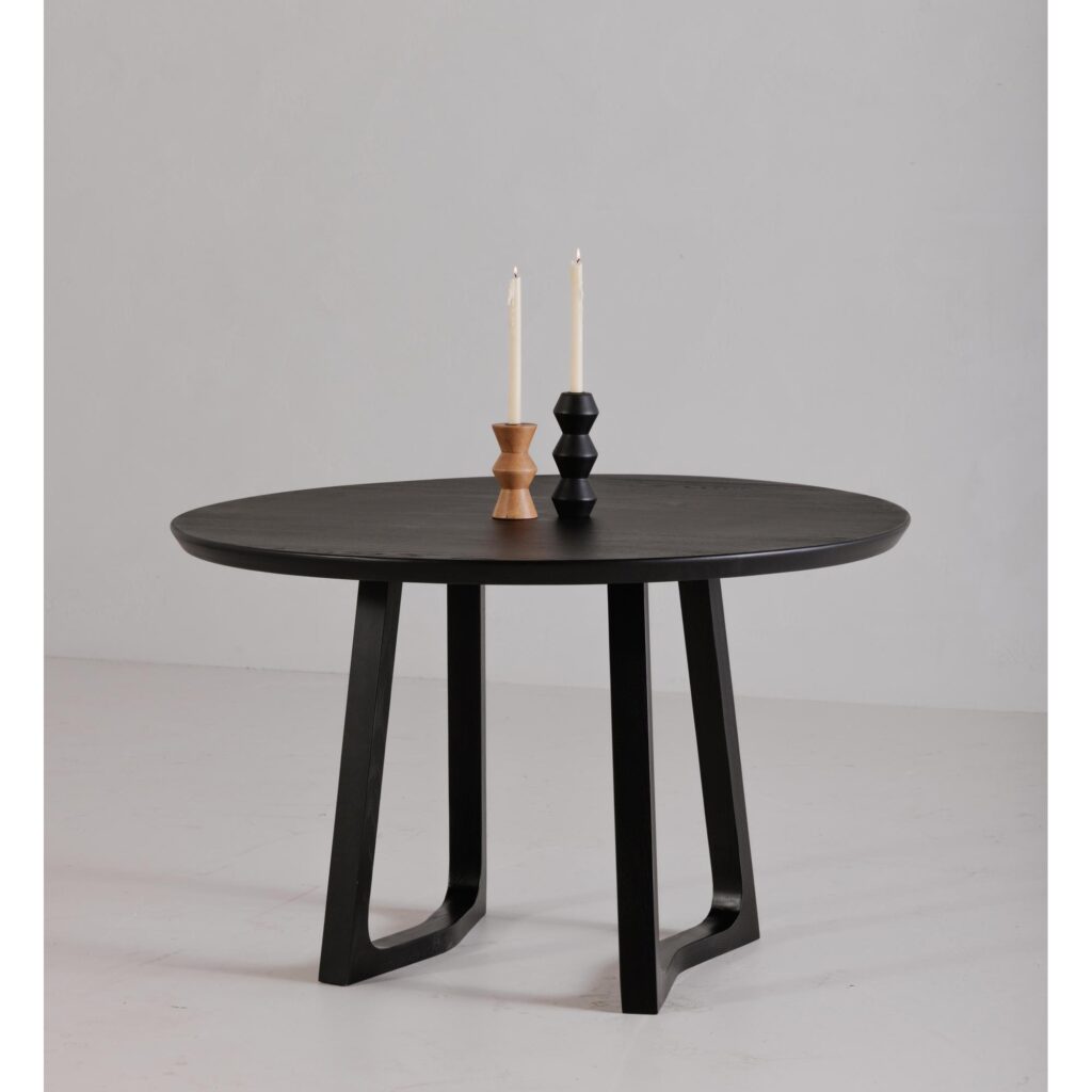 Silas Round Dining Table Black Ash - Image 6