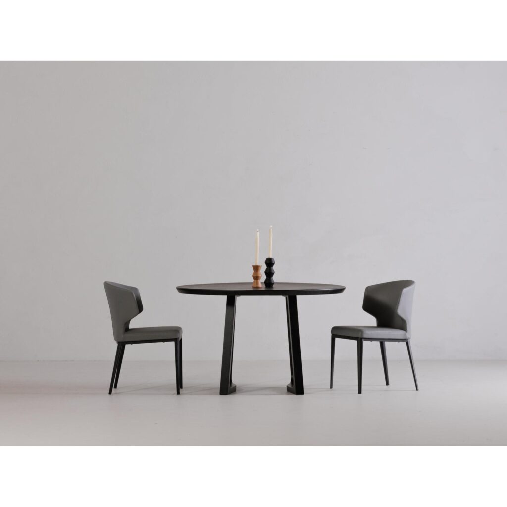 Silas Round Dining Table Black Ash - Image 7