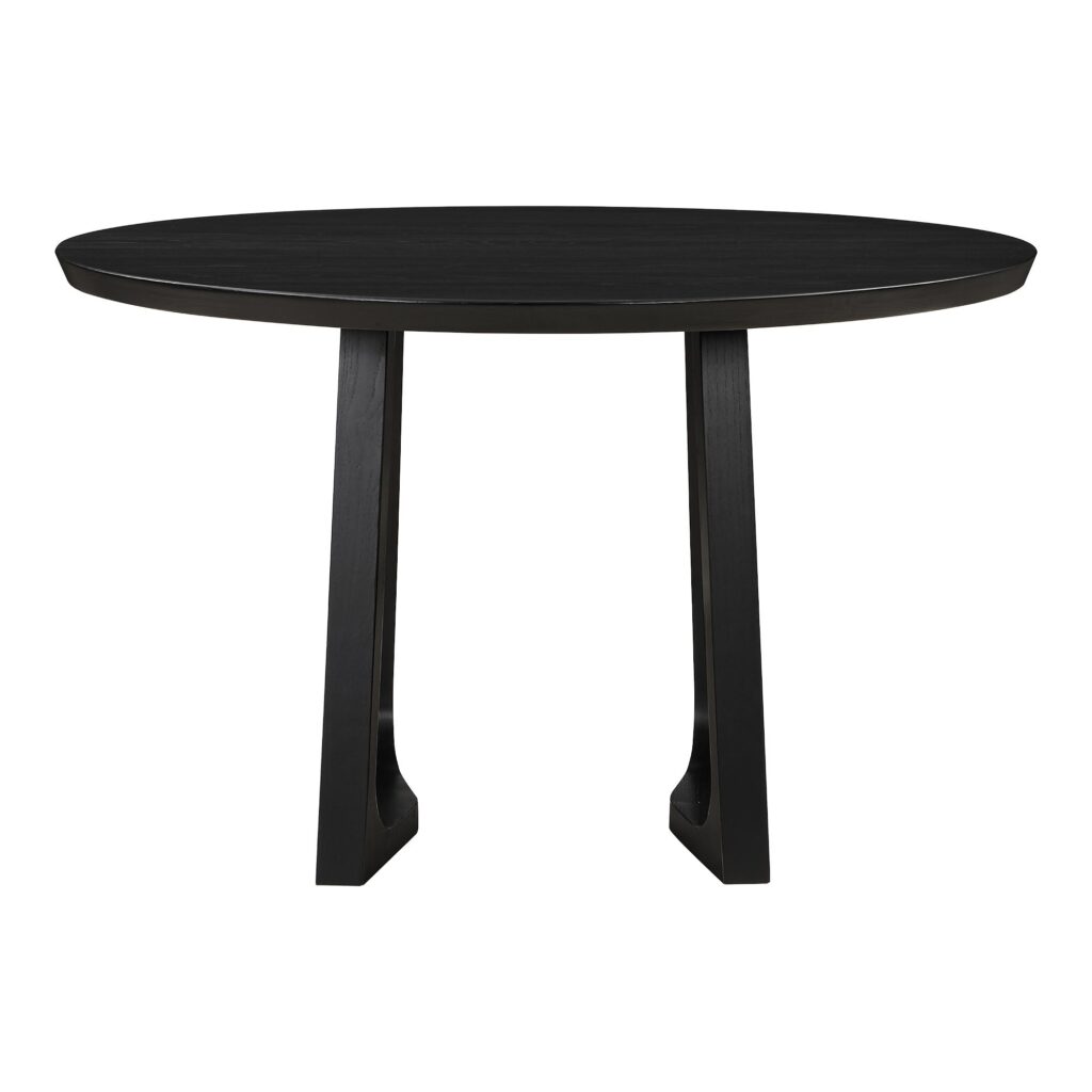 Silas Round Dining Table Black Ash