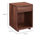 Osamu Walnut Nightstand 17 Osamu Walnut Nightstand BC-1103-24 BC 1103 24 70