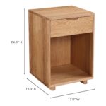 Osamu Oak Nightstand 19 Osamu Oak Nightstand BC-1104-24 BC 1104 24 70