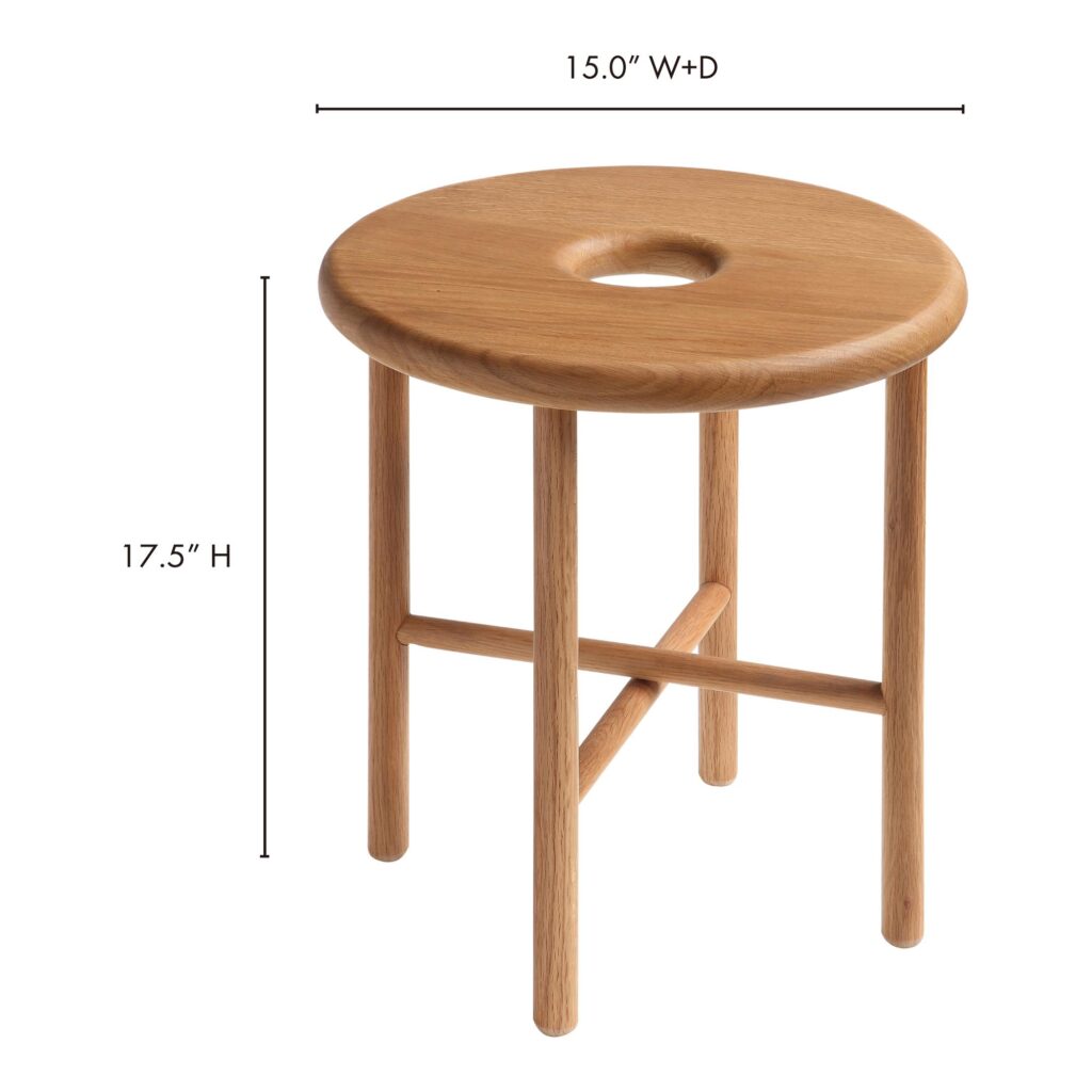 Namba Oak Stool - Image 6