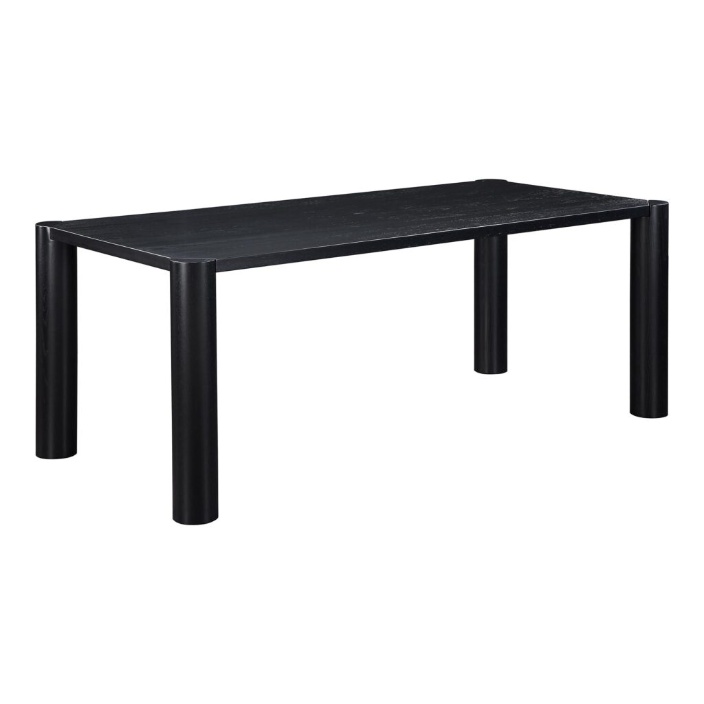 Post Dining Table Oak Black - Image 2