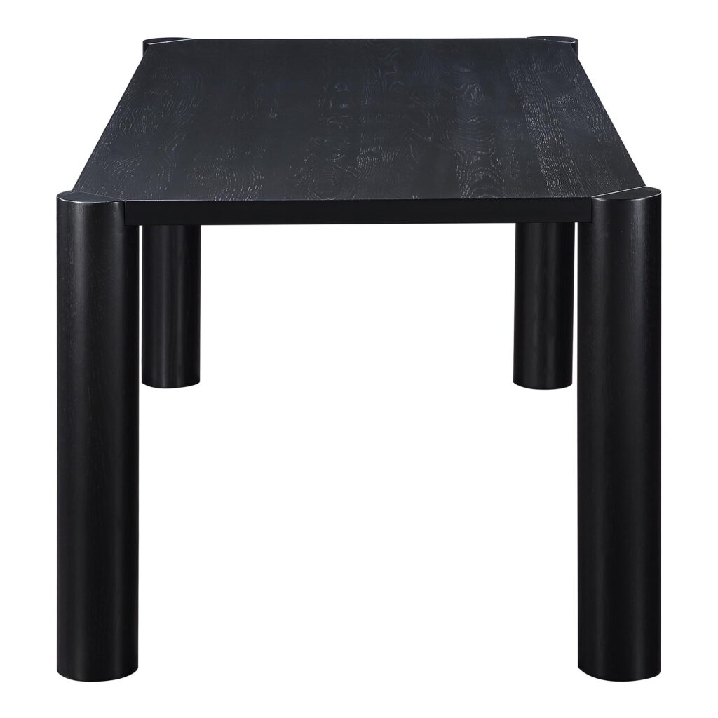 Post Dining Table Oak Black - Image 3