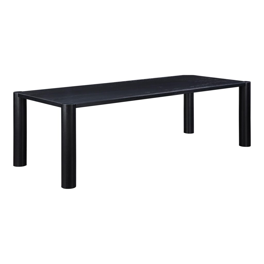 Post Dining Table Large Oak Black - Image 2