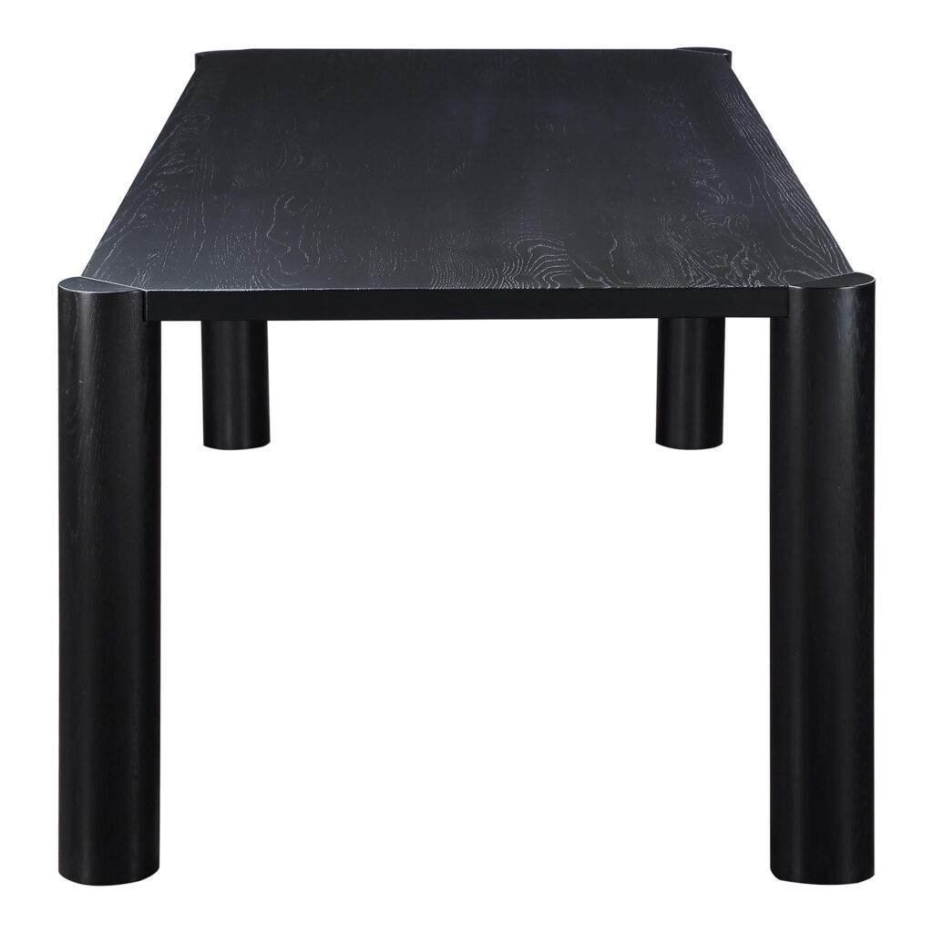 Post Dining Table Large Oak Black - Image 3