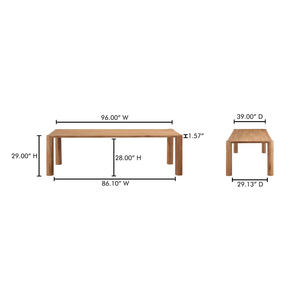 Post Large Table Large Natural Oak - Image 8