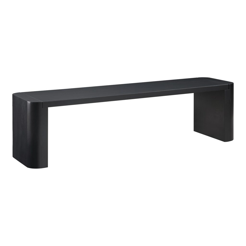 Post Small Dining Bench Black - Image 2