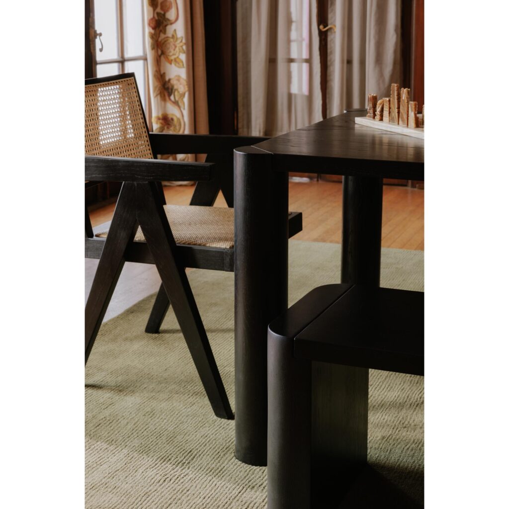 Post Small Dining Bench Black - Image 7