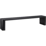 Post Large Dining Bench Black BC-1121-02-0 BC 1121 02 01