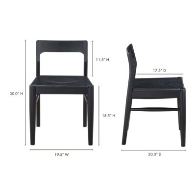 Owing Dining Chair Black-Set Of Two BC-1123-02 BC 1123 02 70