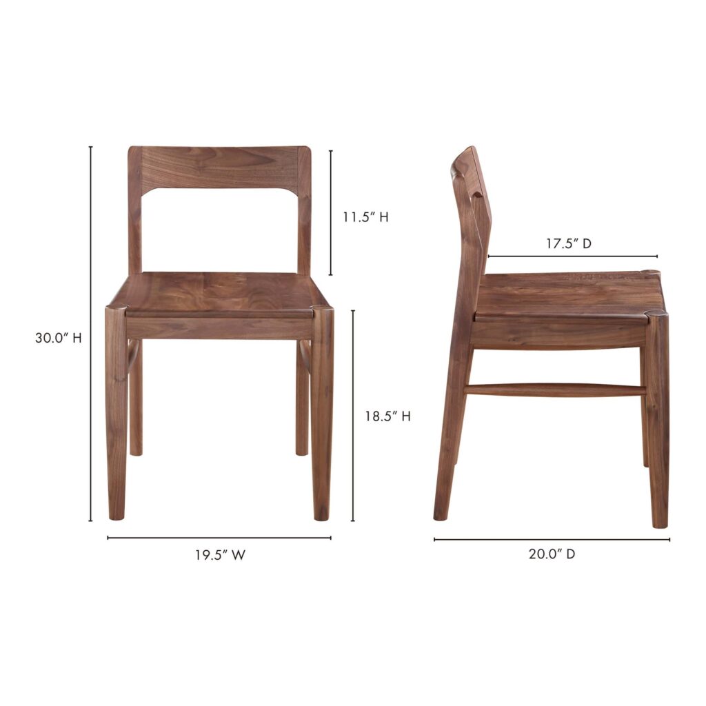 Owing Dining Chair Walnut Brown -Set Of Two - Image 11