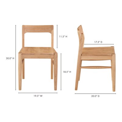 Owing Dining Chair Oak-Set Of Two BC-1123-24 BC 1123 24 70