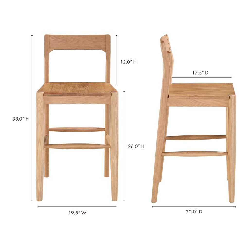 Owing Counter Stool Natural Oak - Image 9