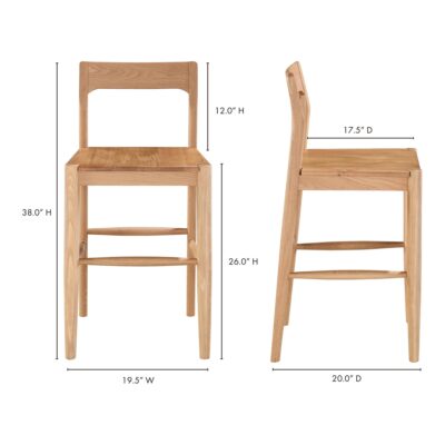 Owing Counter Stool Natural Oak BC-1124-24 BC 1124 24 70