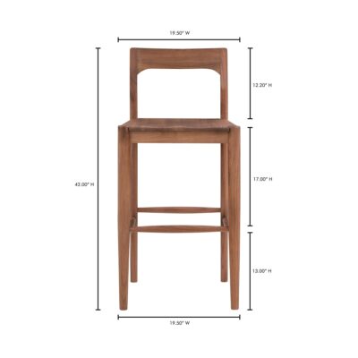 Owing Barstool Walnut Brown BC-1125-03 BC 1125 03 70