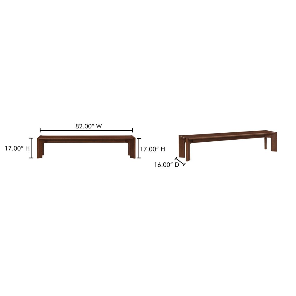 Daifuku Large Dining Bench Brown - Image 8