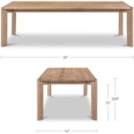 Daifuku Large Dining Table Brushed Natural Oak BC-1132-24 BC 1132 24 70 dim