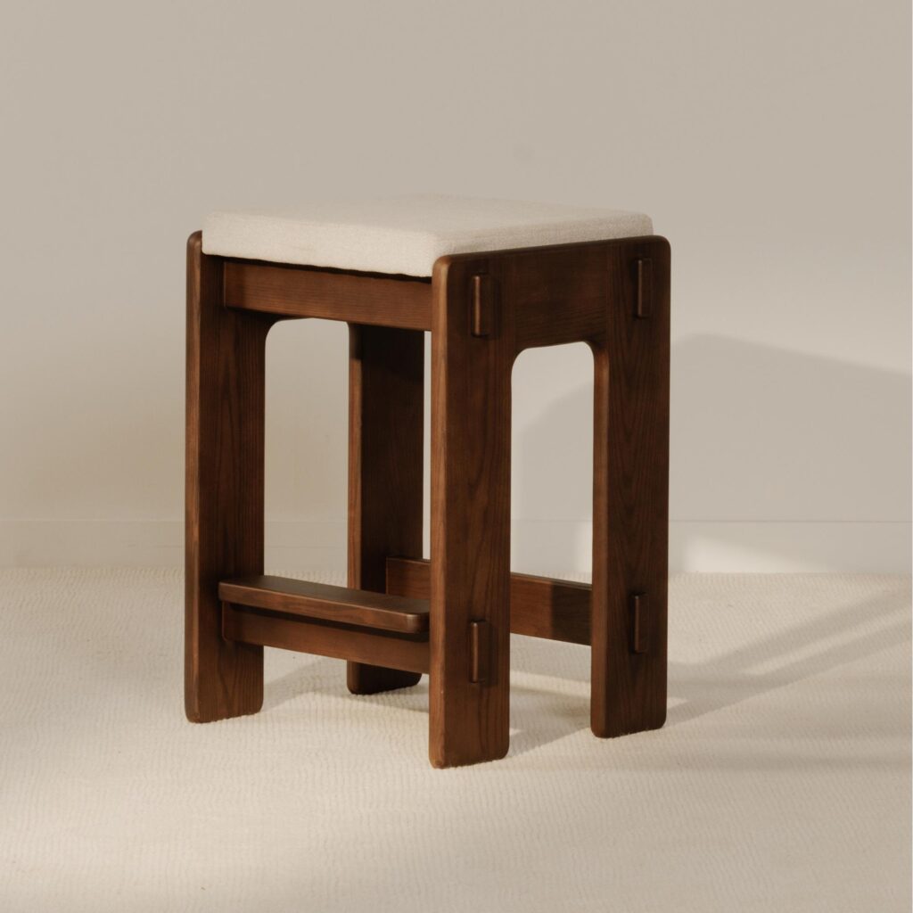 Ashby Stool Wanut Brown - Image 7