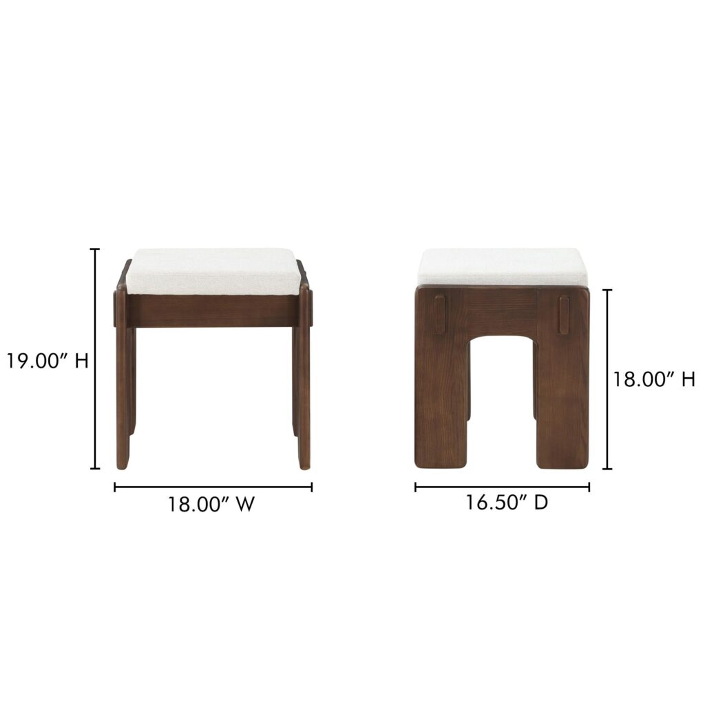 Ashby Stool Wanut Brown - Image 10