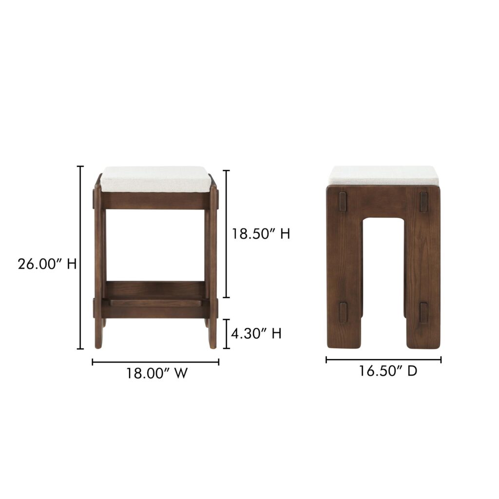 Ashby Counter Stool Walnut Brown - Image 11