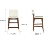 Deco Counter Stool White PVC BC-1137-05 BC 1137 05 70