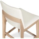 Deco Oak Counter Stool White PVC BC-1138-05 BC 1138 05 Deco closeup01 shadsilo