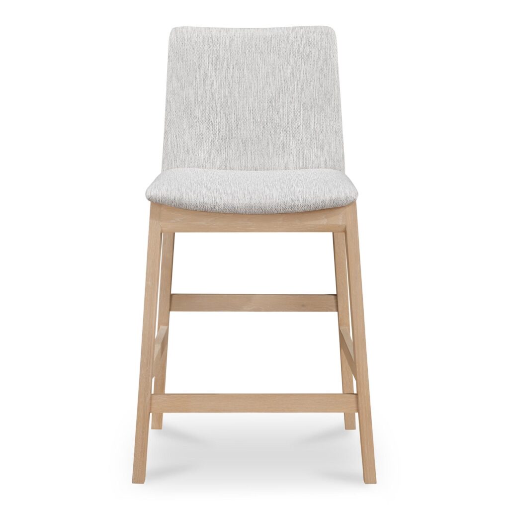 Deco Oak Counter Stool Light Grey