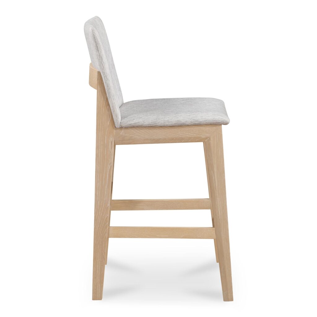 Deco Oak Counter Stool Light Grey - Image 3