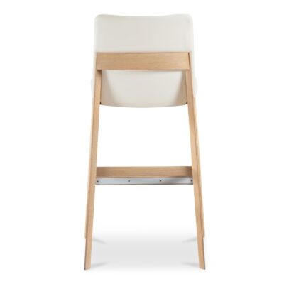 Deco Oak Barstool PVC White BC-1140-05 BC 1140 05 Deco back shadsilo